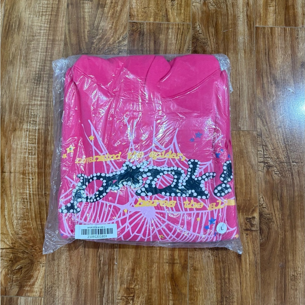 Sp5der P*NK Hoodie Large